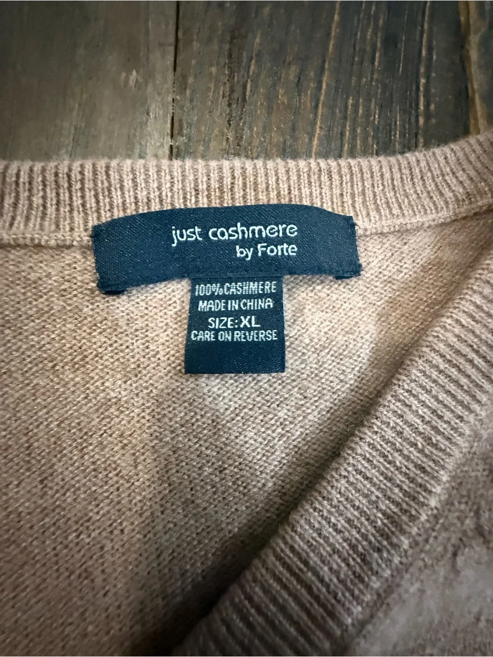 Forte Men's V-Neck Cashmere Sweater in Blush Tan